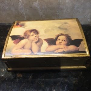 Angel Trinket Wood Box-NEW
